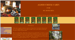 Desktop Screenshot of aldercreekcabin.com