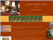 Tablet Screenshot of aldercreekcabin.com